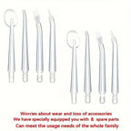 8-Pack Replacement Jet Tips for Oral Irrigator Flossers