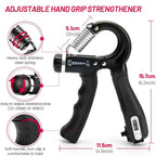 Adjustable Hand Grip Strengthener Set With Counter